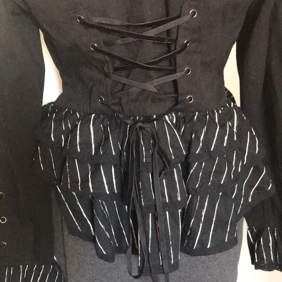 Nightmare Before Christmas Black with Ruffle Trim Jacket ONLY - Picture 9 of 12